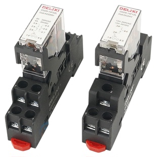 德力西CDZ9-14F薄型中间继电器小型电磁5/8脚DC24V两常开两常闭