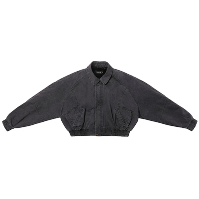 FMT方领秋冬宽松洗水做旧bomber