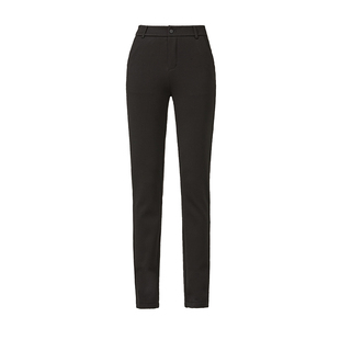 逸阳加绒铅笔裤女2025秋冬新款修身显瘦大码修身保暖黑色小脚裤子