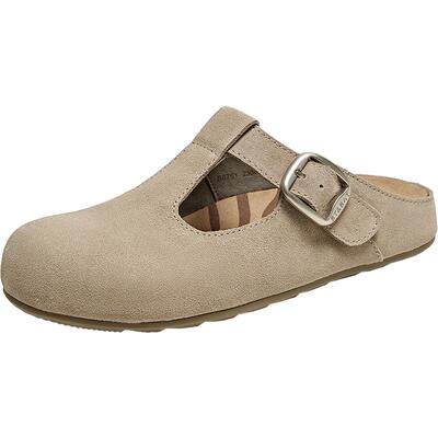 百思图25夏商场新款复古懒人勃肯鞋半拖度假外穿女凉拖鞋B6751BH5