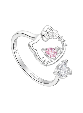 HelloKitty925纯银戒指女款