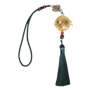 黄铜葡萄花鸟纹银香囊陕西同款博物馆杨贵妃宫廷唐配饰汉服香丸球