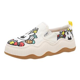 Tt&Mm/汤姆斯女鞋防滑一脚蹬增高板鞋厚底夏季新款丑萌舒适面包鞋