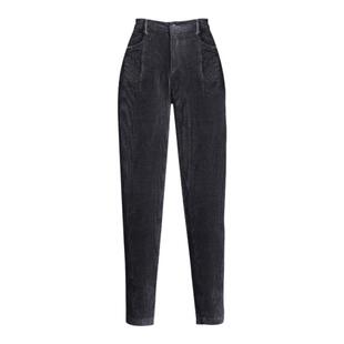 灯芯绒裤子女秋冬2025新款加绒哈伦裤小个子大码裤萝卜裤条绒裤子