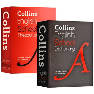 Collins School Dictionary Thesaurus 英文原版字典 柯林斯学生英语词典同义词辞典 袖珍英英词典 英文版原版英语工具书