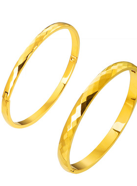 菱形光亮钛钢不掉色轻奢手镯女