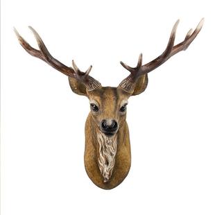 鹿头装饰壁挂招财北欧风格墙上装饰品创意客厅服装店墙壁挂饰摆件