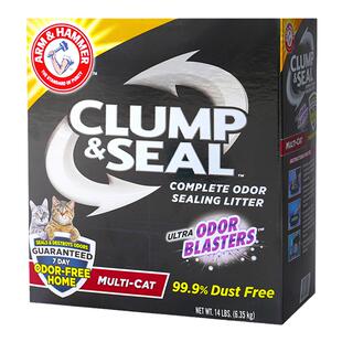 艾禾美铁锤猫砂14磅膨润土除臭无尘矿砂进口黑盒红蓝标绿10kg25斤