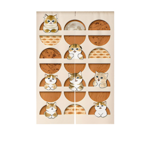 门帘隔断帘网红卡通挂帘免打孔厨房家用卧室卫生间遮挡帘磁吸帘子