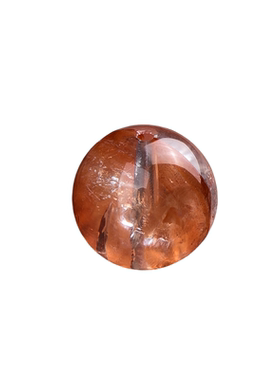 天然红胶花散珠子红色幽灵水晶