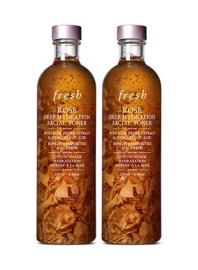 【百补】Fresh馥蕾诗大马士革玫瑰润泽密集保湿水250ml*2清爽补水