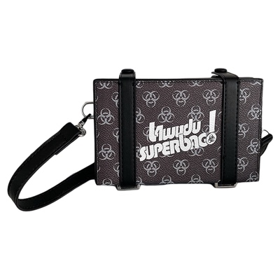 潮牌字母盒子包高级感硬盒斜挎包