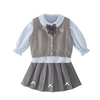 Jellybaby女童三件套学院风秋季套装