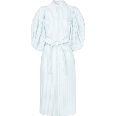 Stella Mccartney 春夏女条纹棉质衬衫式连衣裙