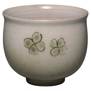 台湾张美芬手绘茶杯品茗杯小高杯如意杯三足杯内绘小圆茶杯纯手工