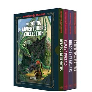 【预售】龙与地下城4册套盒2英文插画原画设定集进口原版书套装14岁以上【Dungeons & Dragons 4 Books】The Young Adventurer's