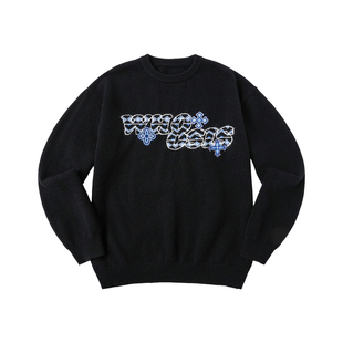 WHOOSIS彭水苗绣非遗文化合作系列 苗族纹样提花刺绣套头毛衣男女