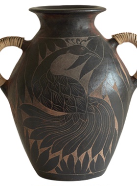 复古艺术装饰摆件陶罐花瓶陶器