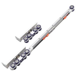 静音双向缓冲吊轮吊轨玻璃推拉门轨道上轨厨房平移门木门阻尼滑轮