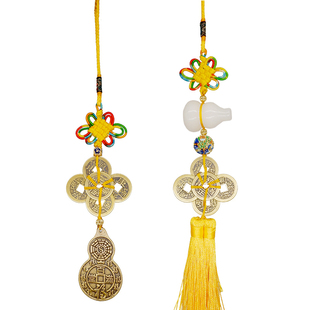 全铜葫芦五帝钱挂件招财化门对门家居客厅厕所厨房卧室床头挂装饰