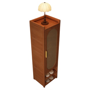 折叠鞋柜小窄门口家用楼道外新型入户中古风超窄带门鞋架宿舍小型