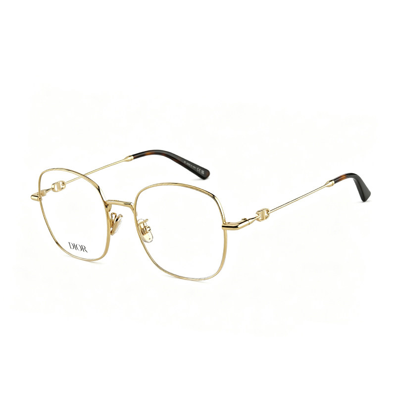 【自营】DIOR迪奥眼镜架女潮流奢华金丝CD标识方框 PETIT CDO S1U