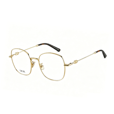 【自营】DIOR迪奥眼镜架女潮流奢华金丝CD标识方框 PETIT CDO S1U