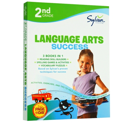 正版Second Grade Language Arts Success美国小学二年级语言艺术 语文练习册英文原版英语拼写+词汇+阅读能力 英文版进口书籍