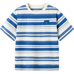 巴拉巴拉儿童短袖t恤男童女童条纹打底衫夏装新款童装宝宝纯棉孩