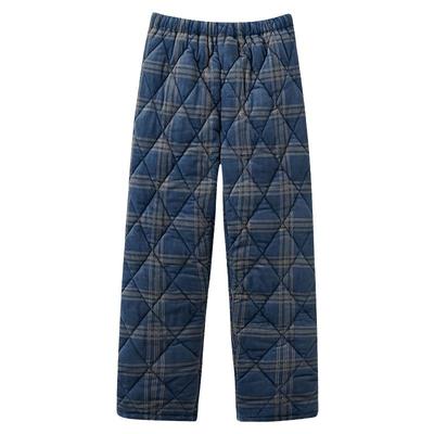 浪莎睡裤男珊瑚绒三层夹棉家居裤