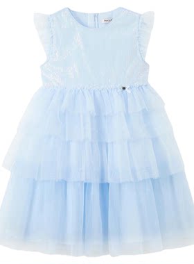 PawinPaw卡通小熊童装春夏女童网纱节日礼服公主裙洋气连衣裙