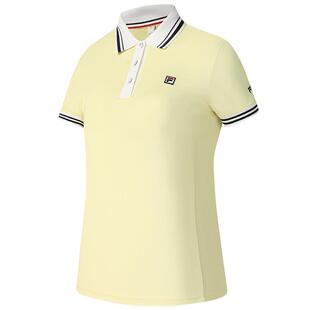 FILA 斐乐官方女子针织短袖POLO衫2025夏季新款网球运动防晒上衣