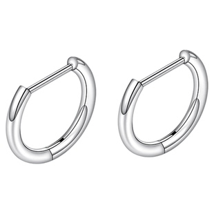 F136钛合金耳圈男款医用植入级D型直针耳环养耳洞素圈耳钉耳骨圈