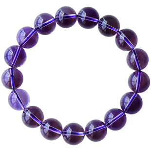 雁唐紫水晶手链女净体乌拉圭紫晶手串天然紫色水晶手串