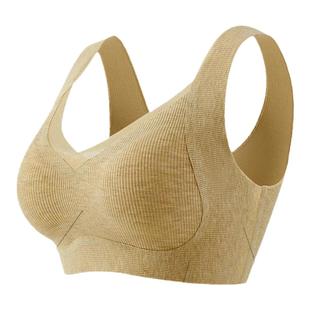 古今春季新款磨毛螺纹防震美背内衣女无钢圈舒适提拉文胸雅丹风