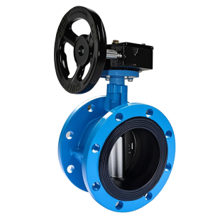 涡轮法兰式蝶阀D341X-10/16Q/C手动蜗杆软密封阀门DN50 65 80 100