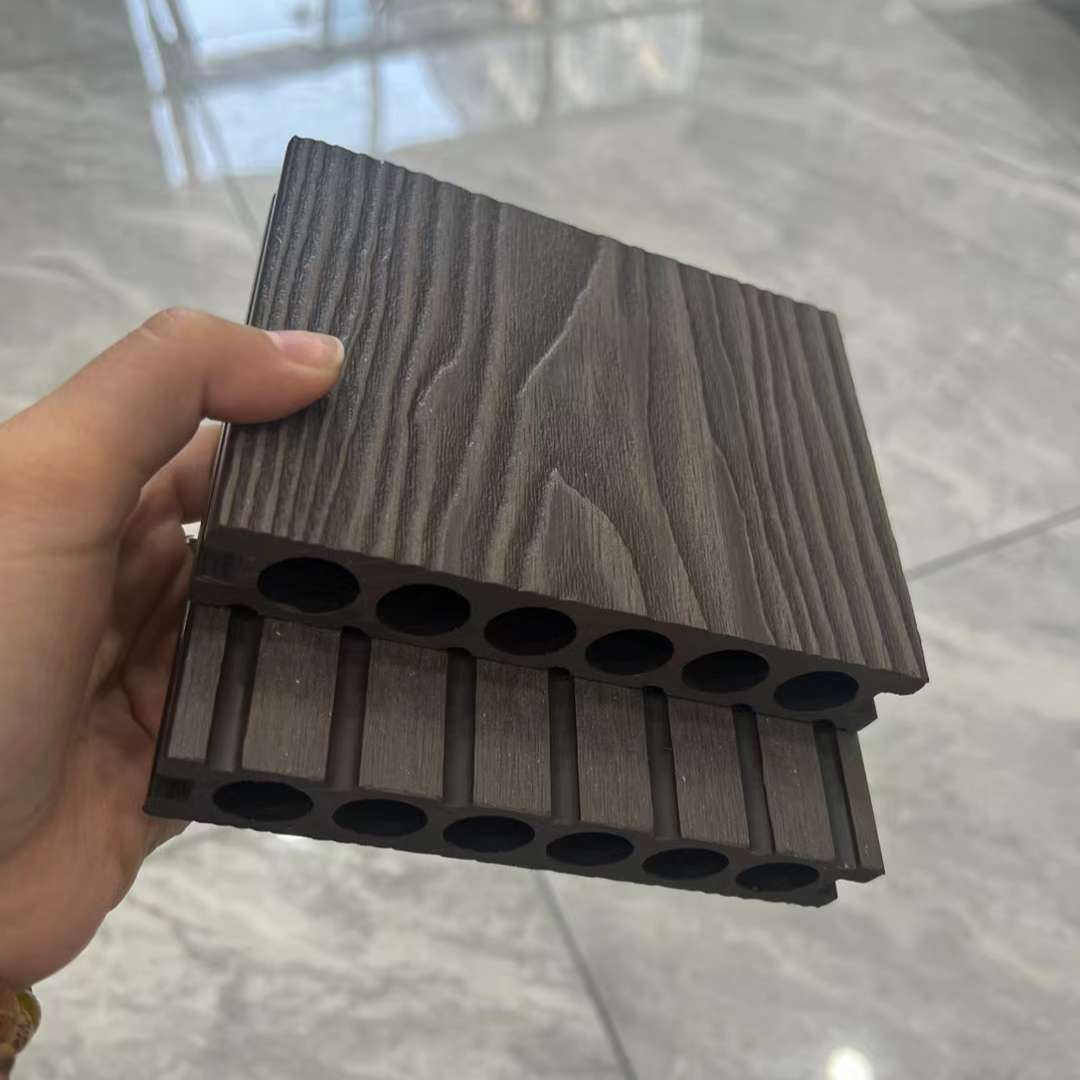 塑木地板户外露台花园阳台防腐木围栏共挤二代压花防水木塑板实心