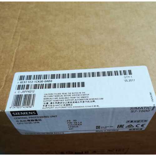 议价6ES7512-1CK01-0AB0 西门子S7-1500  CPU CPU 1512C-1 PN质保