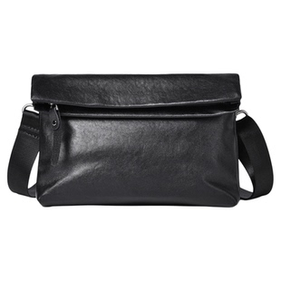 Cavid Kevin欧美男士单肩包斜挎包手机包软皮包小包牛皮感邮差包