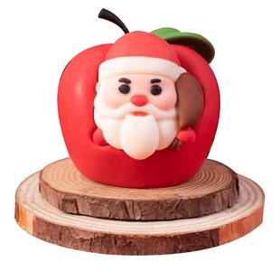 苹果模具圣诞节老人巧克力空心硅胶新品甜品敲敲乐树慕斯立体磨具
