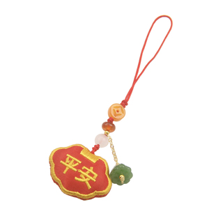 中国风刺绣小老虎手机链平安锁小挂件护身符吉祥物钥匙扣手机挂饰