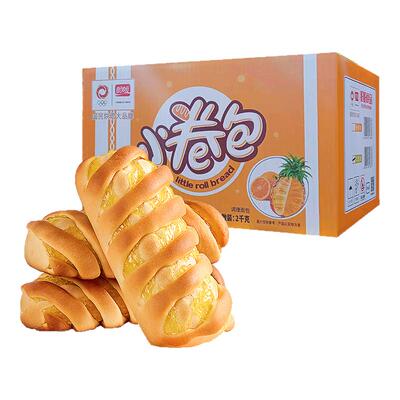 盼盼小卷包凤梨味面包糕点整箱早餐包手撕休闲食品零食小吃办公室