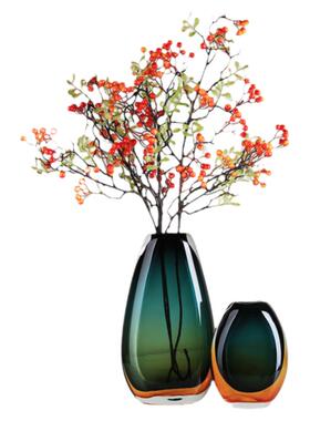 轻奢彩色花瓶摆件插花花器