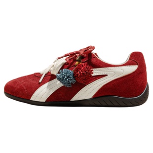 红色新年鞋子女小个子显高2026新款增高德训鞋不累脚巨好看的鞋子