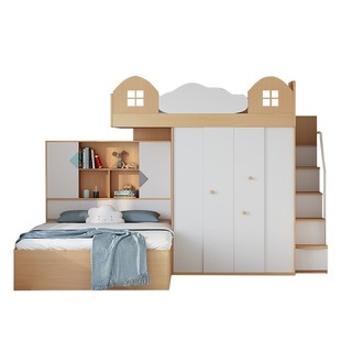 考拉森林多功能组合上下床衣帽间小户型儿童床上床下柜榻榻米床
