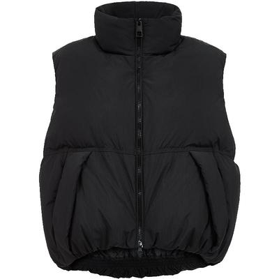 ONLY蓬松立领叠穿黑色马甲羽绒服