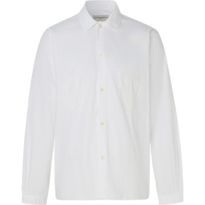 【夏季特惠】Officine Generale 夏季男简约刺绣棉质府绸衬衫
