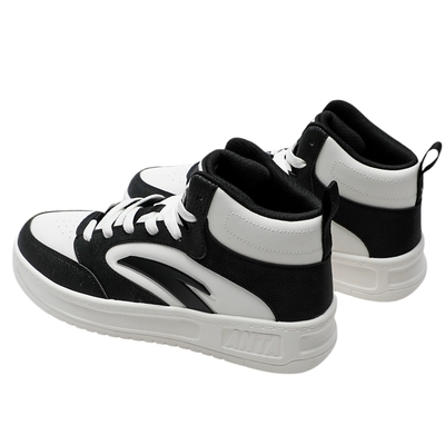 安踏男鞋高帮皮面保暖运动休闲鞋