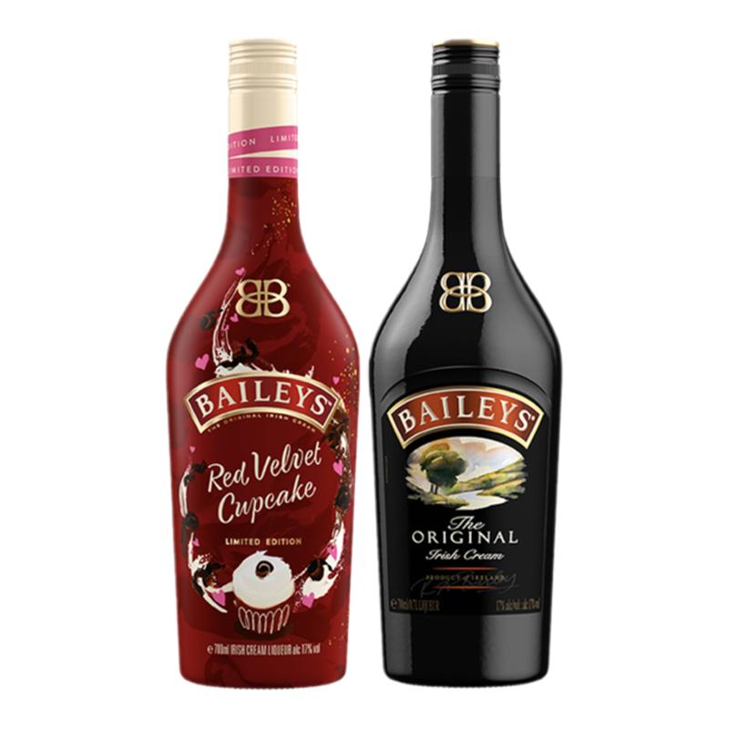 百利甜酒Baileys加氛组合红丝绒+原味爱尔兰原装进口力娇酒洋酒