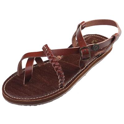 交叉舒服平跟休闲度假沙滩凉鞋